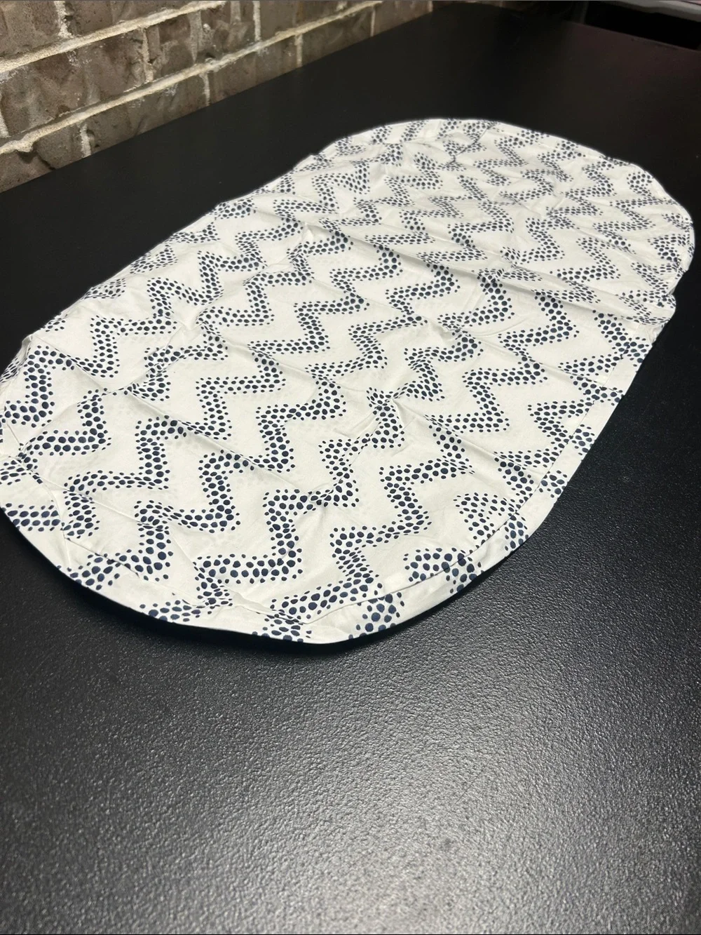 Pottery Barn Kids Baby Bassinet Sheet Pad Cover Blue Polka Dot Stripe